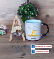 Antrenör Kupa Bardak Beyaz ve Fotoğraflı Ahşap Anahtarlık Hediye (Model 9)