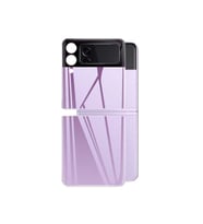 Samsung Galaxy Z Flip 3 3D Standart 2 in 1 Kamera Koruyucu (Lila)
