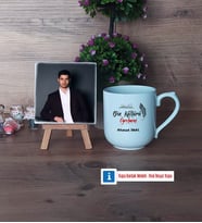 Din Kültürü Öğretmeni Fotoğraflı Dekoratif Taş, Kupa Bardak Beyaz Hediye (Model 5)