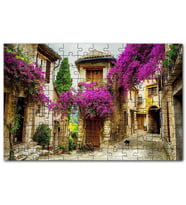 Cakapuzzle Fransa Provence Eski Binalar Görseli Puzzle Yapboz MDF (Ahşap) (255 Parça)