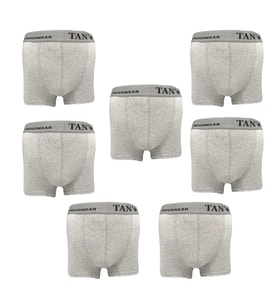 Tan Yıldız 7'li Likralı Erkek Boxer (Gri)