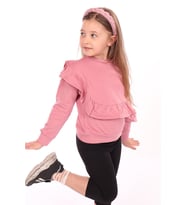 Toontoy Kız Çocuk Sweatshirt (Gül Kurusu)