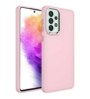 Galaxy A53 5G Kılıf Zore Luna Dışı Soft Yumuşak İçi Kadife Kılıf (Pembe)