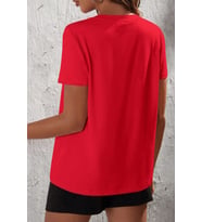 Unisex Pamuklu Penye Şort Takım (Kırmızı)