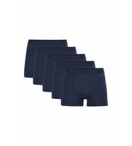 Jig 3 Adet Siyah Renk Likralı Boxer (Lacivert)
