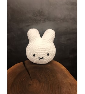 Miffy örgü oyuncak miffy dekoratif kırlent hediyelik miffy (Beyaz)