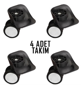 My Valice Valiz Tekerleği Çift Teker 01 4 Adet (Gri)