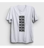 Presmono Unisex Sarı Work Work Work Rihanna T-Shirt 341960tt (Beyaz)
