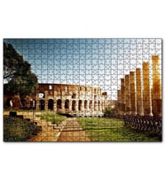 Cakapuzzle İtalya Roma Kolezyum Işık Kule Kalıntıları  Puzzle Yapboz MDF (Ahşap) (1000 Parça)