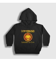 Presmono Unisex Çocuk Beyaz Conspiracy The Offspring Kapüşonlu Sweatshirt 177177tt (Siyah)