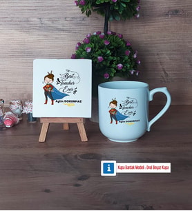 Kadın Öğretmene Hediye Dekoratif Taş, Kupa Bardak Kırmızı Hediye (Model 4)