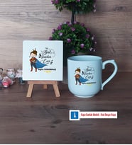 Kadın Öğretmene Hediye Dekoratif Taş, Kupa Bardak Kırmızı Hediye (Model 4)