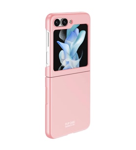 Microsonic Samsung Galaxy Z Flip 5 Kılıf Shape Hard Cover Siyah (Pembe)