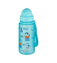 Uzspace Figürlü  400 ml Pipetli  Tritan Çocuk Su Matarası   (Turkuaz)