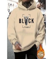 Black Baskılı  Pamuklu Oversize Sweatshirt (Bej)