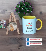 Anestezi Uzmanı Kupa Bardak Beyaz ve Fotoğraflı Ahşap Anahtarlık Hediye Anestezi Uzmanına Tıp Bayramı Hediyesi (Model 7)