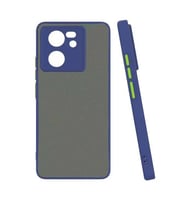 Xiaomi Mi 13T Kılıf Hux Düğme ve Kapak Zıt Renk Kılıf (Lacivert)