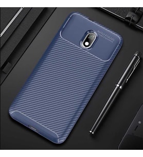 Xiaomi Redmi 8A Kılıf Karbon Silikon Case (Lacivert)
