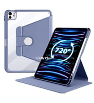 Apple iPad Pro 11 1. 2. Nesil Kılıf Termik Kalem Bölmeli Dönebilen Standlı Case (Leylak)