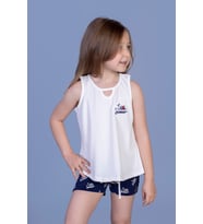 Toontoy Kız Çocuk I Love Summer Baskılı Şortlu Takım (Ekru)
