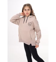Toontoy Kız Çocuk Baskılı Sweatshirt (Bej)