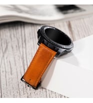 vagave Samsung Galaxy Watch 4  Watch 5 Watch 6 40 44 Mm/pro 45 Mm, Watch 4 40 42 44 46 Mm , Watch 3 41 42 Mm Deri Kordon (Taba)