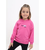Toontoy Kız Çocuk Nakışlı Sweatshirt (Fuşya)