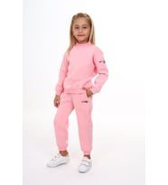 Toontoy Kız Çocuk Armalı Yazı Nakışlı Eşofman Takım (Pembe)