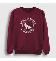 Presmono Unisex Beyaz Beacon Hills Lacrosse V2 Dizi Teen Wolf Sweatshirt 330847tt (Bordo)