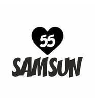 Kalpli 55 Samsun Araba Sticker siyah 20x15 CM (Siyah)
