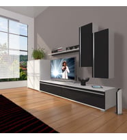 Decoraktiv Eko 6 Mdf Std Tv Ünitesi Tv Sehpası (Beyaz-Siyah)
