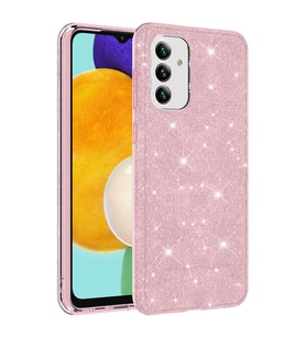 Galaxy A13 5G Kılıf Zore Shining Simli Silikon Kılıf (Pembe)