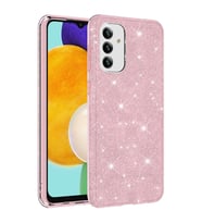 Galaxy A13 5G Kılıf Zore Shining Simli Silikon Kılıf (Pembe)