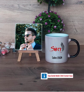Savcı Fotoğraflı Dekoratif Taş, Kupa Bardak Beyaz Hediye (Model 9)