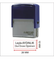 İSİM ÜNVAN KAŞESİ (Mavi)