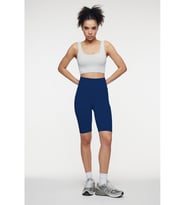 Mistirik Jerovin Model Toparlayıcı Örme Seamless Push Up Etkili Kısa Şort (Lacivert)