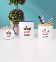 Endüstri Mühendisi Kupa Bardak Kırmızı Kalemlik ve Anahtarlık (Model 2)