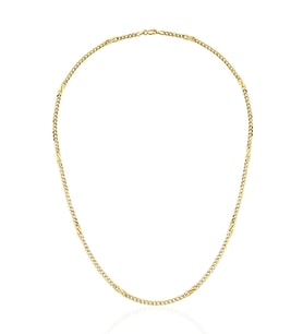 14 Ayar Altın Gurmet Zincirde Fiyonk Detaylı Kolye 3 mm (Rose)