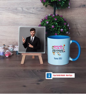 Felsefe Öğretmeni Fotoğraflı Dekoratif Taş, Kupa Bardak Beyaz Hediye (Model 4)
