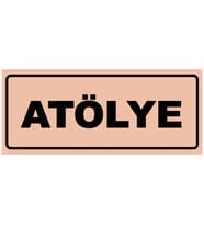 ATÖLYE YAZILI YÖNLENDİRME LEVHASI (Bakır)