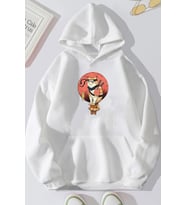 Unisex Shinobi Kedi Baskılı Sweatshirt (A.Beyaz)