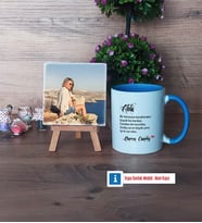 Ablaya Hediye Fotoğraflı Dekoratif Taş, Kupa Bardak Beyaz Hediye (Model 4)