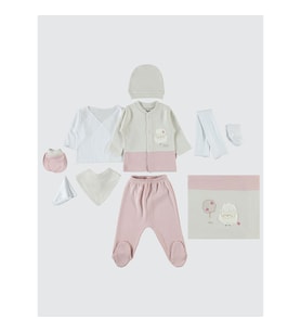 Civil Baby Kız Bebek 10'lu Zıbın Setleri  0-1 Ay Gül Kurusu (Gül Kurusu)