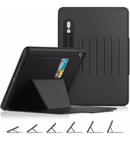 Apple iPad 7. Nesil 10.2" Kılıf Multifunction Leather Case A2197 A2198 A2200 (Siyah)
