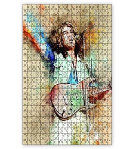 Cakapuzzle Ian Gillan Sahnede Çizim Görseli Puzzle Yapboz MDF (Ahşap) (500 Parça)
