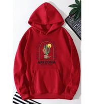 Unisex Arizona Baskılı Sweatshirt (A.Kırmızı)