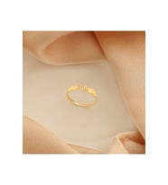 ÜÇ KALP YÜZÜK BİRİ TAŞLI İKİSİ TERS KALP (Rose)
