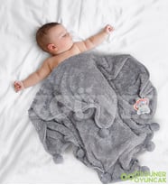 Pabteks Bebek/Çocuk Battaniyesi (Gri)
