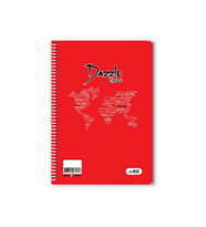 Düz 40 Yaprak Spiralli Defter A4 Boy Plastik Kapak (1 Adet ) (Kırmızı)