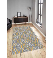 Dijital Baskılı Yıkanabilir Kaymaz Modern Renkli Salon Halısı Mutfak Halısı Yolluk ND-HY-1053 (Gri)